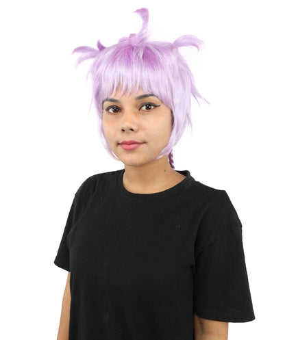 HPO Adult Women's Animal Ear Braided Wig | Multiple Color Options | Synthetic fiber, short bob with sculpted ears and long micro-braids, breathable base | Party, Halloween, theater, drag, performance, costume events