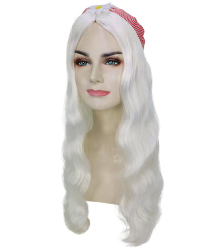 HPO Women's 60's Long Multiple Hippie Groovy Wig, Flame-retardant Synthetic Fiber