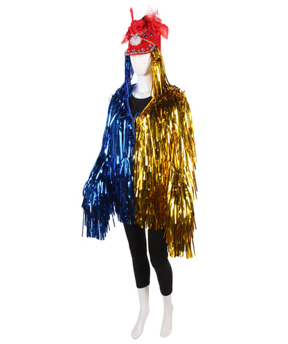 Blue/Gold Tinsel Costume