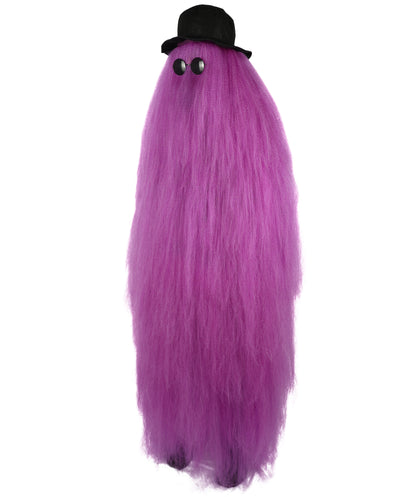 HPO It's Cousin Creature! - Premium | 2 Piece 66 In Extra-Long Iconic Hairy Costume and Wig Set | Includes Hat and glasses | Hairy Halloween Outfit