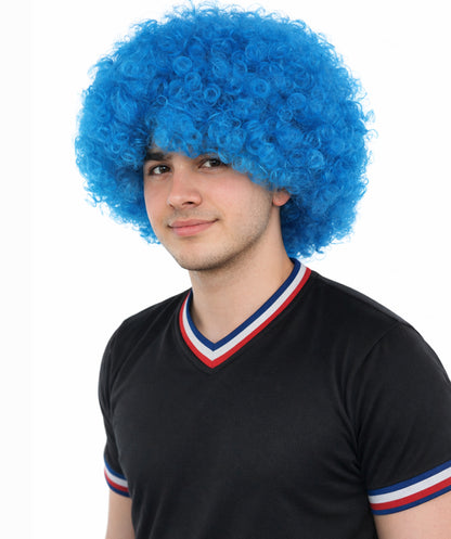 Short Afro Clown Unisex Wig | Fancy Halloween Wig Premium Breathable Capless Cap