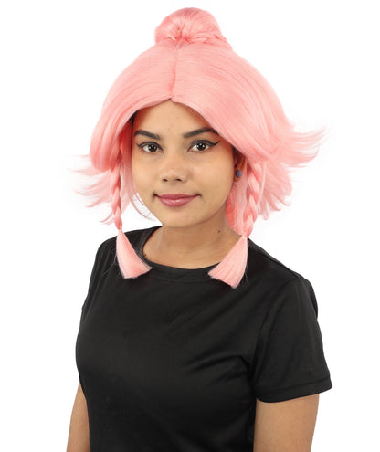 HPO Adult Women's Alien Nature Spirit Hair | Multiple Color Options | Soft Textured Bob with Beaded Braids, Heat Resistant Synthetic Fiber & Breathable Mesh | Halloween, Fantasy Roleplay, Themed Party, Theater & Carnival