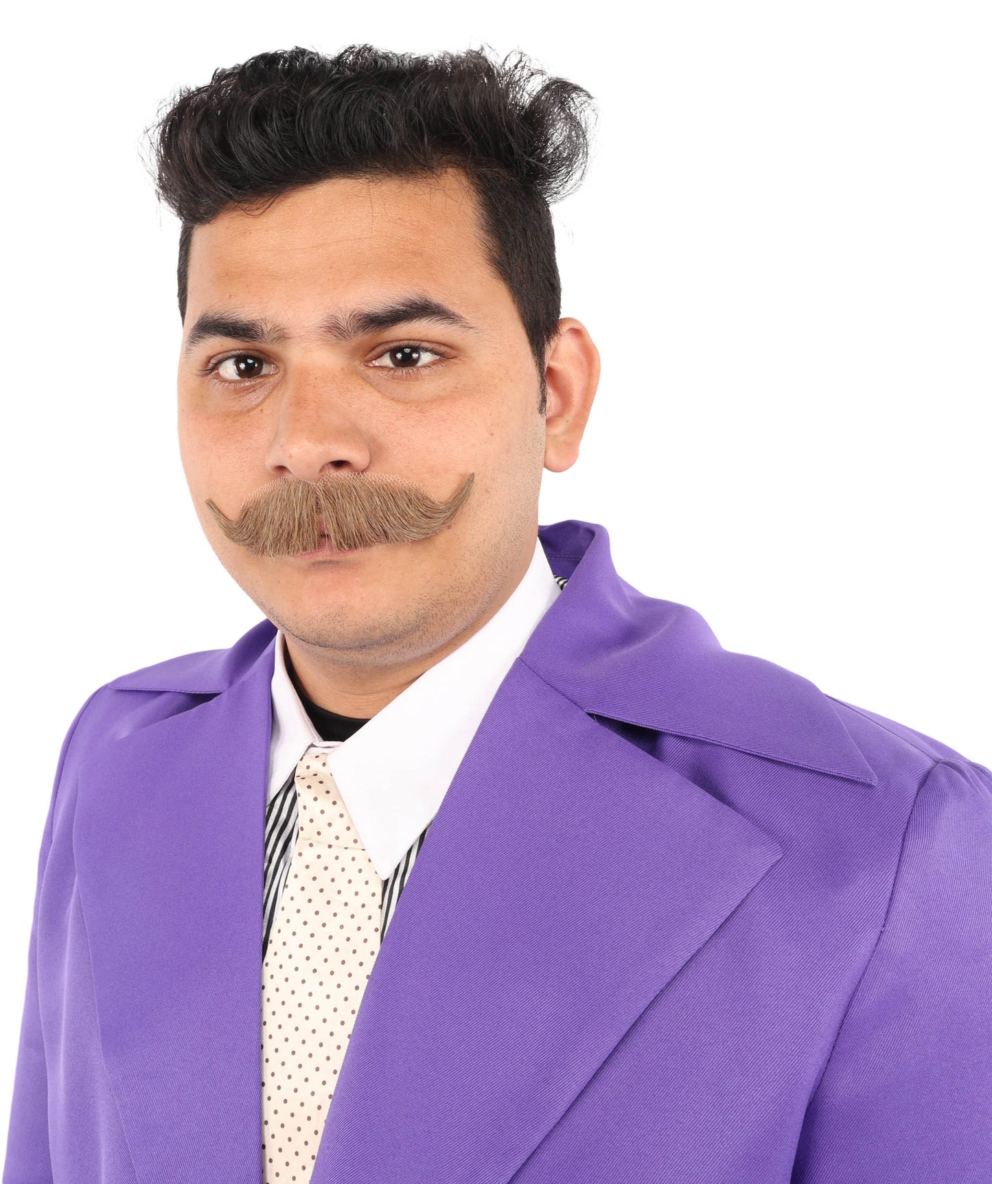 HPO Men's Realistic Fake Imperial Human Hair Mustache | Multiple Color Options