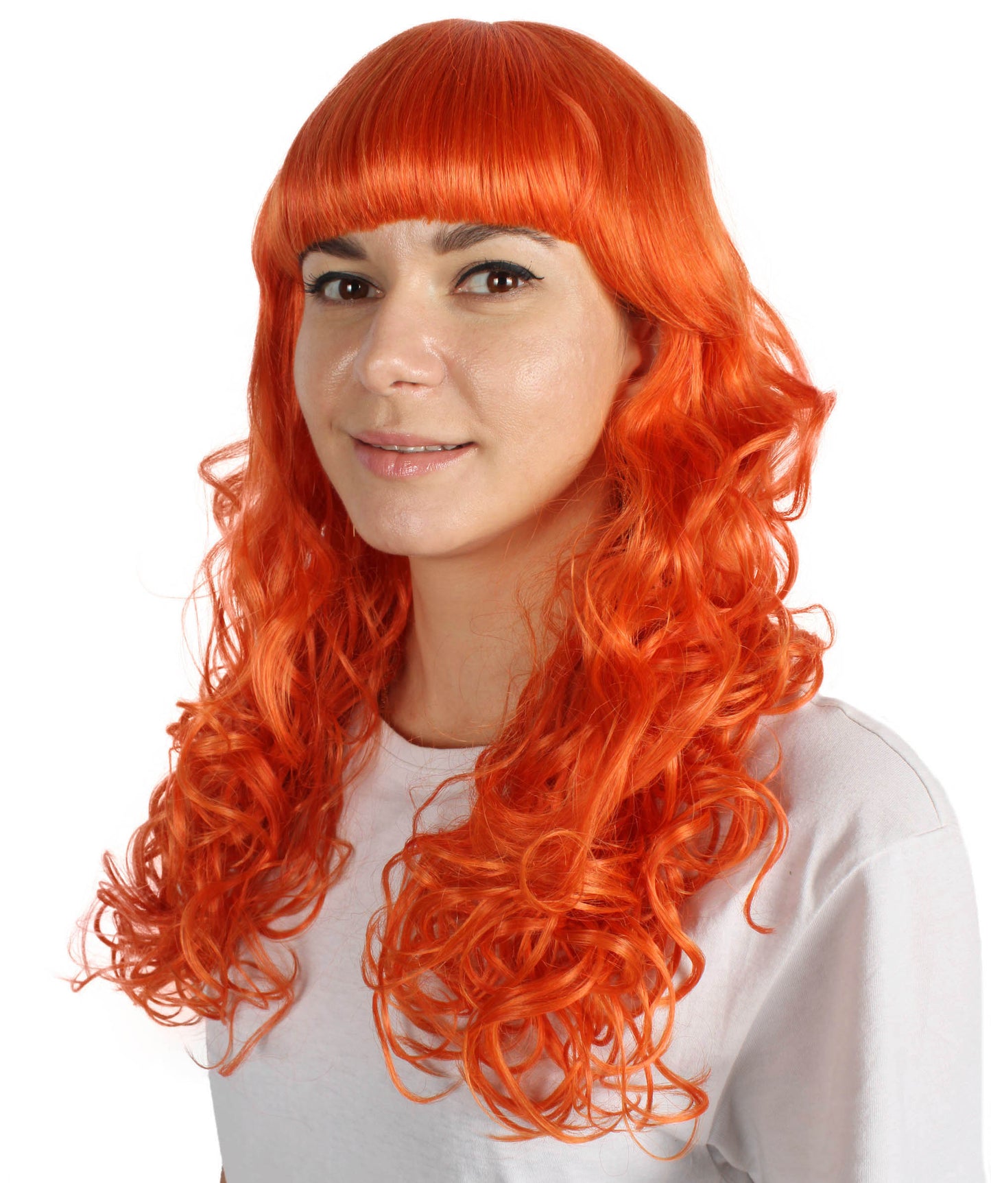 HPO Women's Wig for Fancy Anti-Hero Girl | Long Curly Party Ready Fancy Halloween Wigs | Premium Breathable Capless Cap