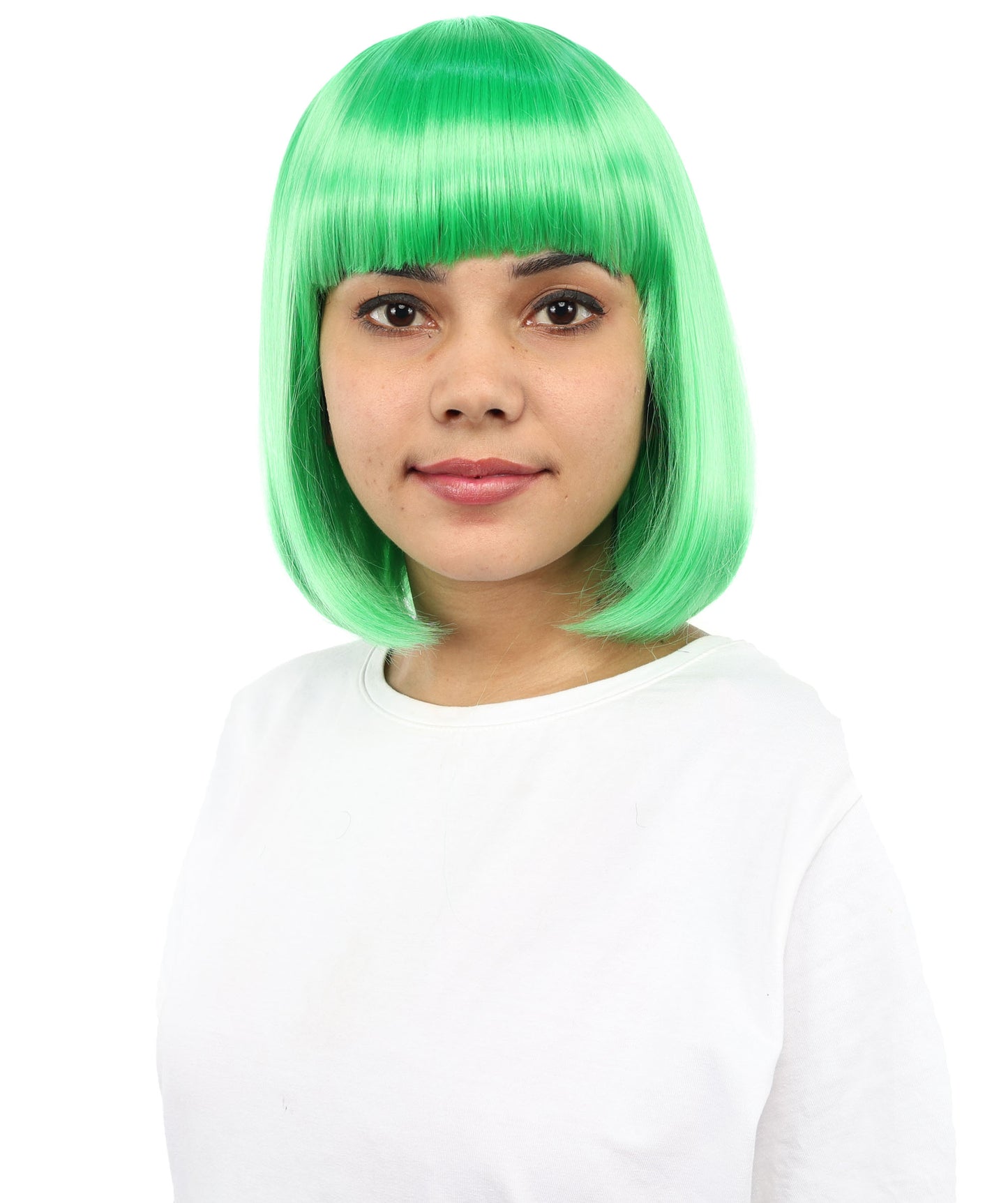 Adult Women’s Medium Bob Wig with Bangs – Layered Hairstyle with Soft Synthetic Fibers & Smooth Texture With Standard Cap | Stylish Hairpiece for Cosplay, Parties & Photo Shoots | Multicolor Options