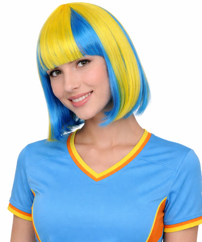 Sweden Flag Sport Party Bob | Yellow Sky Blue Sexy Fancy | Premium Breathable Capless Cap