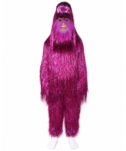 HPO Unisex Teen Extreme Tinsel Hairy Person Costume Bundle & Mask Set - Full-Body Tinsel Hair Suit Extra-Long Costume Wig for Halloween, Cosplay & Parties - Multiple Color Options