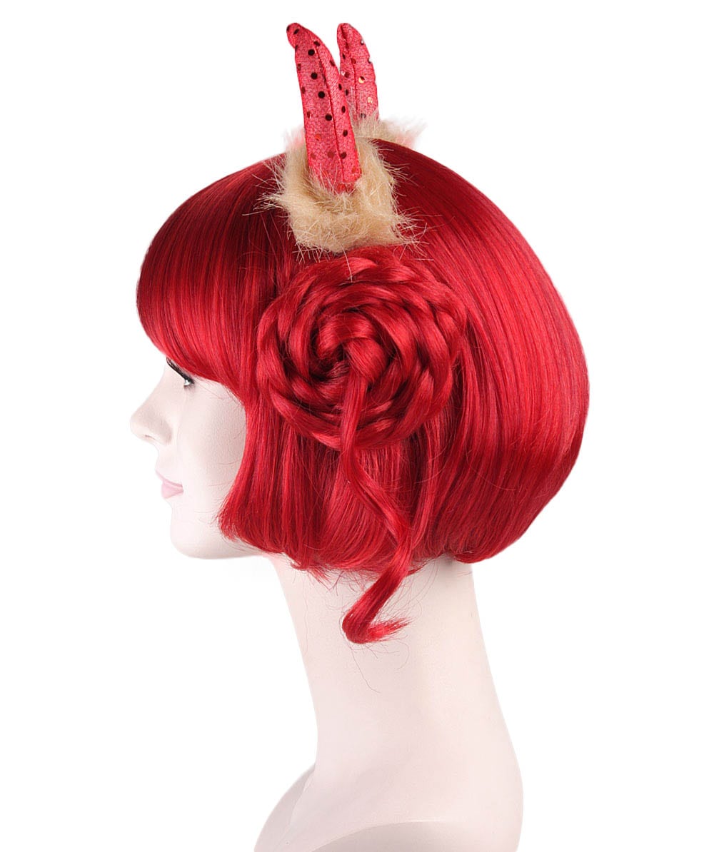 Red Devil Queen Womens Wig | Party Ready Fancy Cosplay Halloween Wig |Premium Breathable Capless Cap