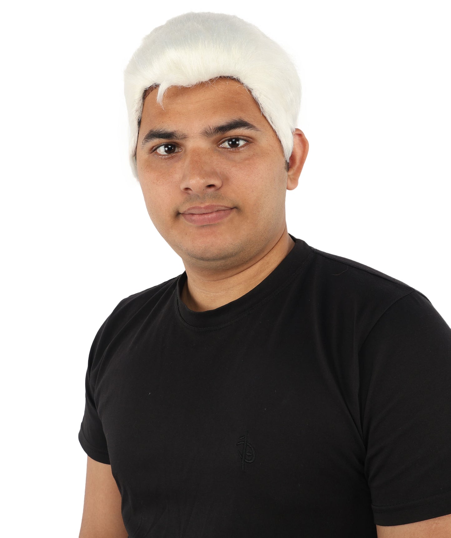 HPO Men's Side Swept Undercut Wig | Short Brown Texture with Tapered Sides, Heat Resistant Synthetic Fiber & Breathable Net | Halloween, Space Ranger Cosplay, Sci-Fi Theme Party & Roleplay