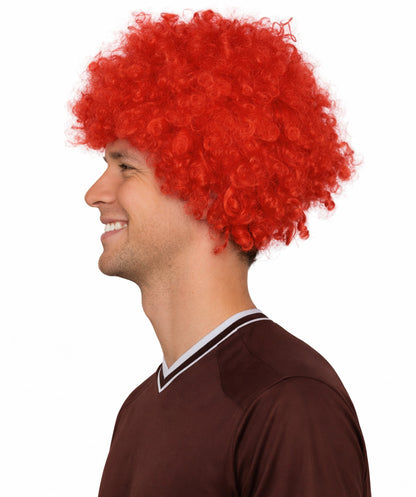 Mexico Sport Afro Fun Wig | Jumbo Red White Green Wig