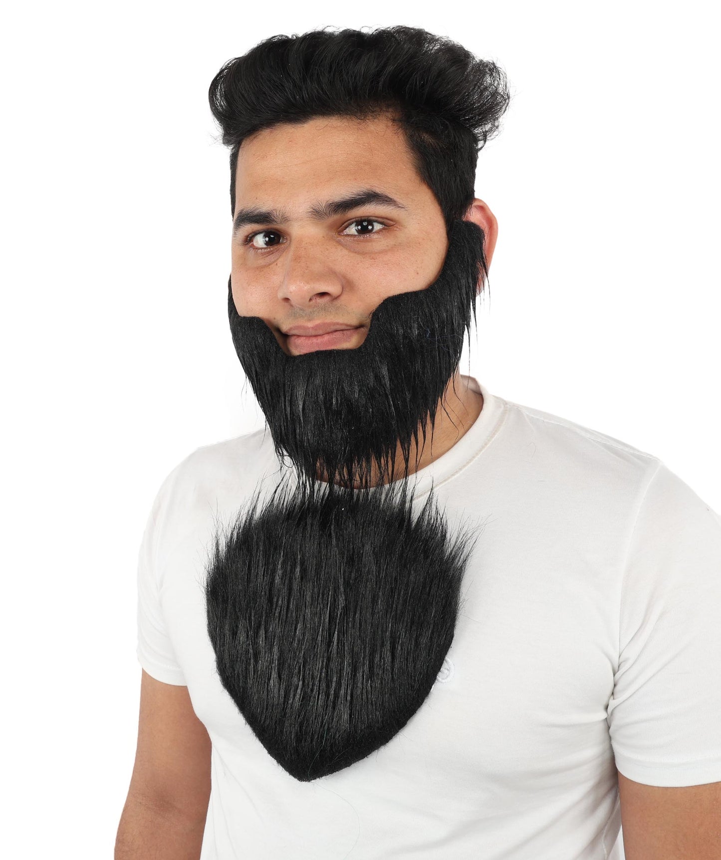HPO Men's Werewolf Beard And Chest Wig | Flame-Retardant Synthetic Fiber With Capless Cap | Ideal For Theater, Halloween And Cosplay
