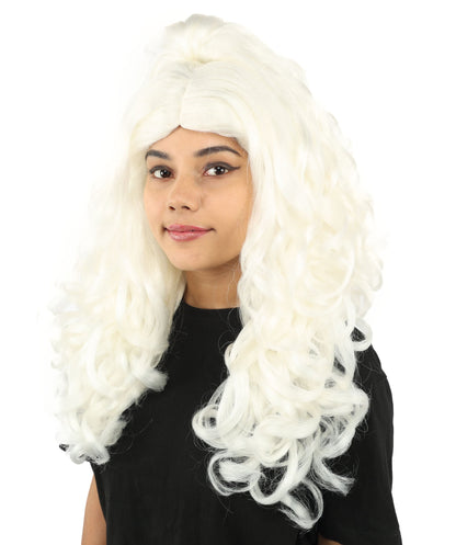 HPO Adult Long 20-Inch Curly Wig | Multiple Color Options | Ideal Cosplay, and Themed Parties | Soft, Natural-Looking, and Easy to Wear