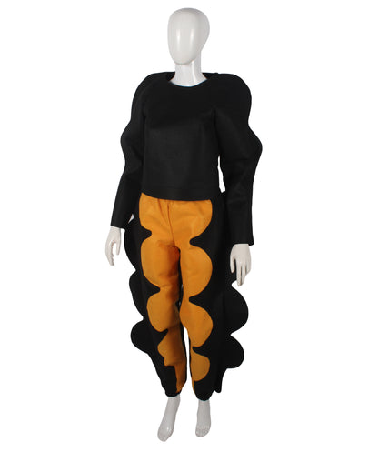 HPO Women's Runaway Show Black & Yellow Full Costume | Perfect for Halloween| Flame-retardant Synthetic Fabric