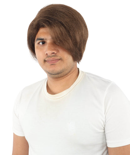 HPO Men’s Blonde Wig with Long Side Bangs  | Flame-retardant Synthetic | Ideal for Cosplay, Halloween & Party Looks