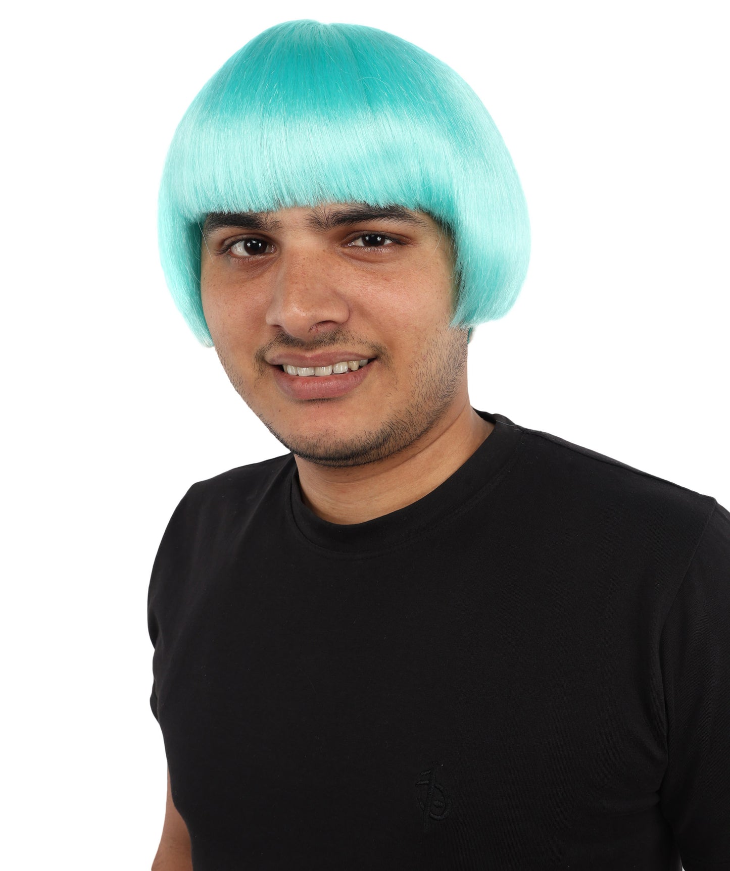 Adult Men’s Earfquake-Inspired Retro Blue Suit Costume & Multiple Bob Wig Bundle | Included sunglass | Bold Retro Look for Cosplay & Costume Events