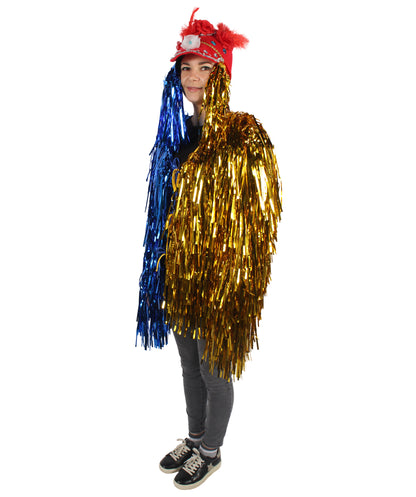 Adult Unisex DJ Tinsel Costume| Multiple Color Options