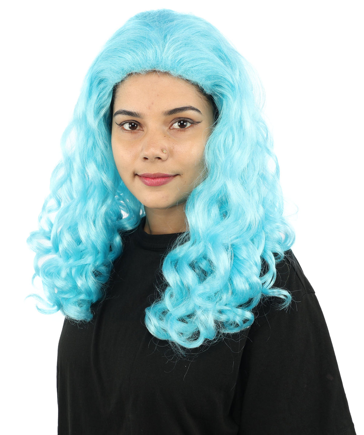 HPO Adult Women’s 16-Inch Medium Wig with Soft Curls | Multiple Color Options | Ideal for Cosplay, and Themed Events | Elegant, Versatile Hairpiece for Various Looks