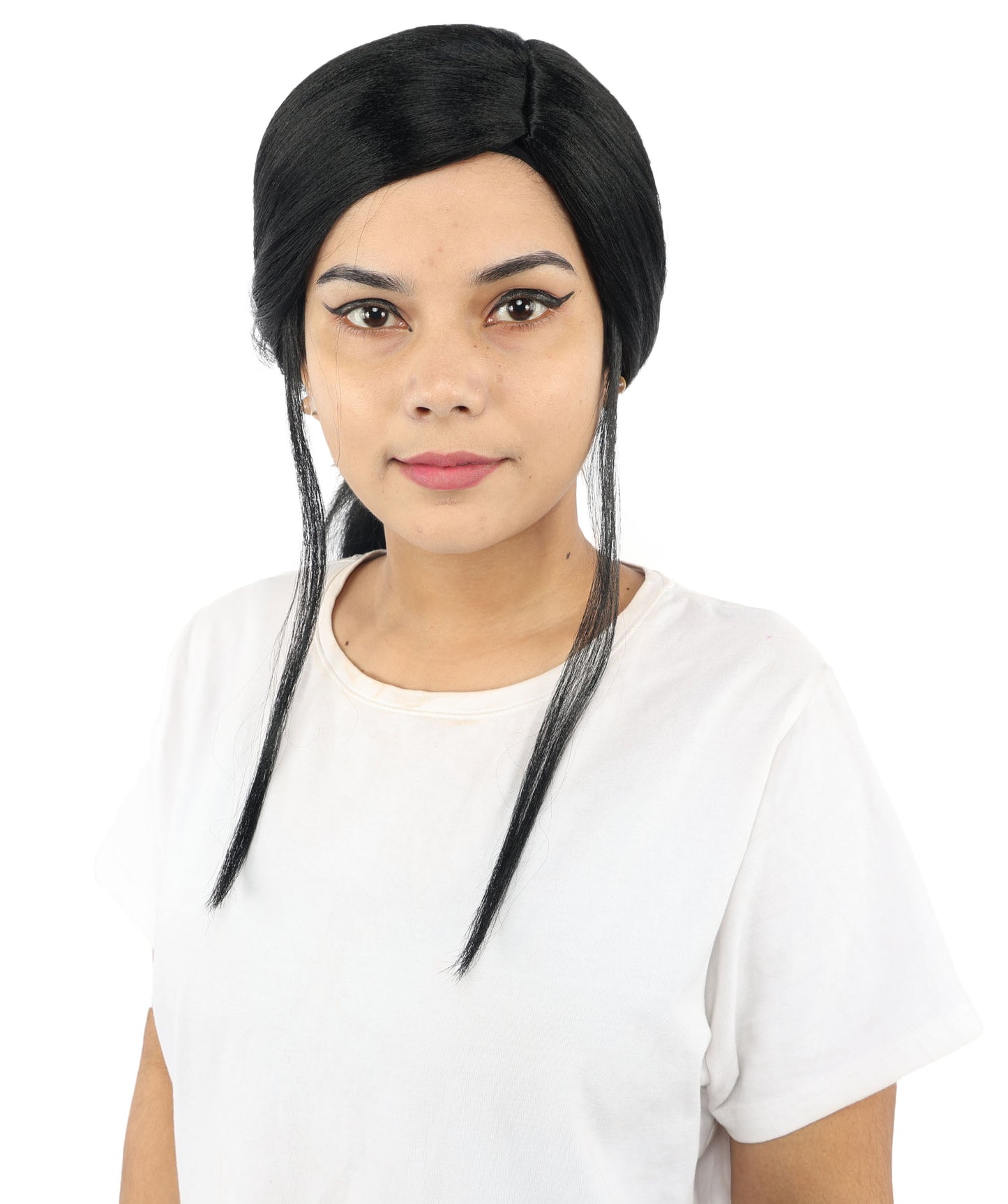 HPO Women’s Margo Gru-Inspired Long-Length Brown Wig | 17 Inch Hairpiece Halloween, Cosplay, and Themed Parties | Natural-Looking Synthetic hair with Capless Cap