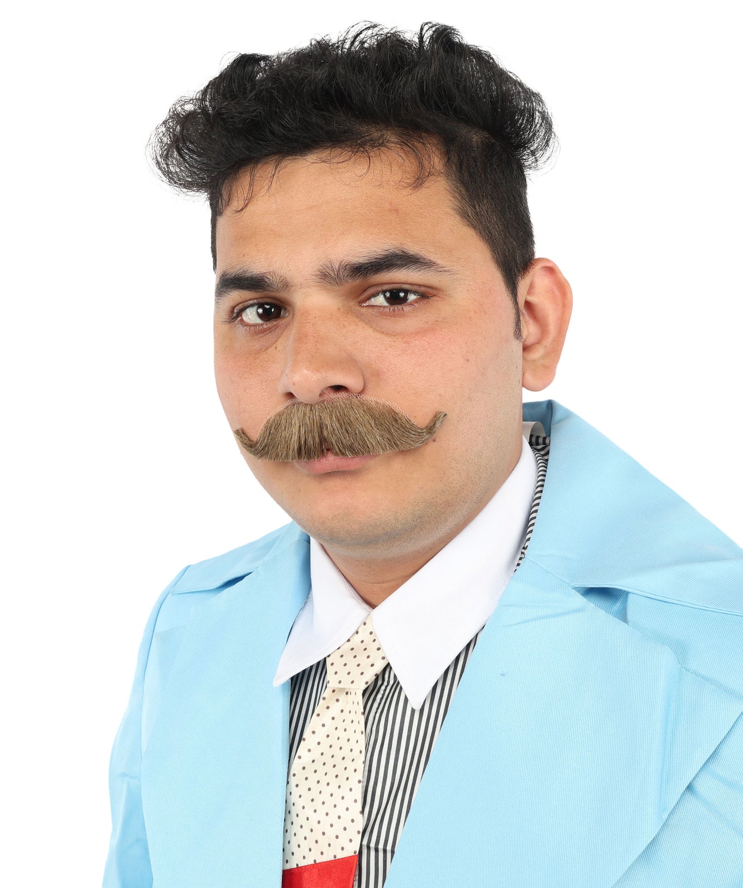 HPO Men's Fake Human Hair Western Doc Mustache | Multiple Color Options