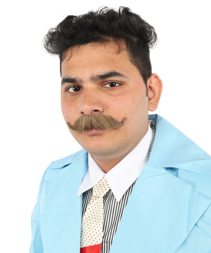 HPO Men's Fake Human Hair Western Doc Mustache | Multiple Color Options
