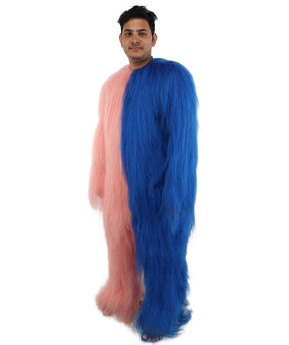 HPO  Extreme Hairy Person Two Part Costume, Mask and Bundle Set - Full-Body Hair Suit Extra-Long Costume Wig for Halloween, Cosplay & Parties - Multiple Color Options