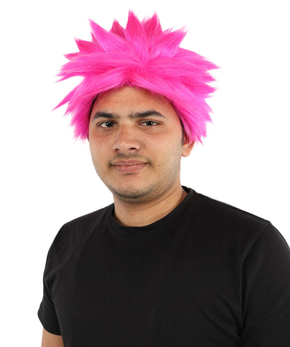 HPO Adult Men's Japanese Superhero Manga Spiky Wig |  Multi Color Options