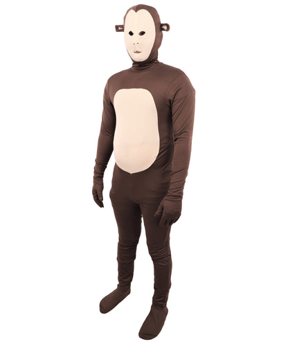 HPO Unisex Spandex Full Body Zentai Brown Costume| Stretchy and Comfortable Bodysuit