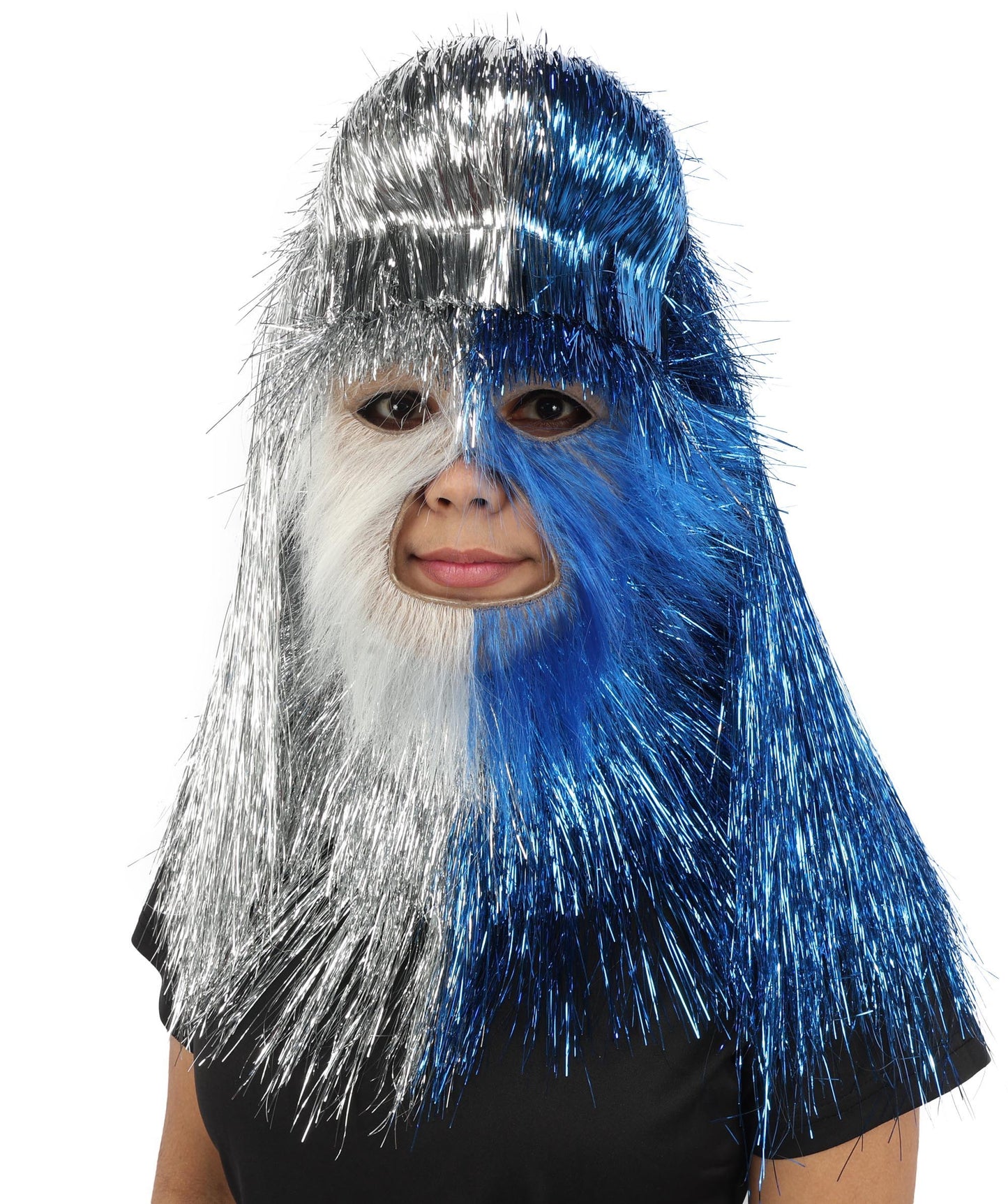 HPO Teen Extreme Hairy Two Part Costume Bundle & Mask Set - Full-Body Hair Suit Extra-Long Costume Wig for Halloween, Cosplay & Parties - Multiple Color Options