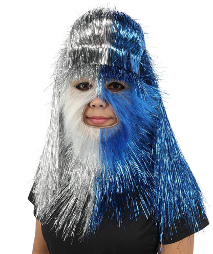 HPO Teen Extreme Hairy Two Part Costume Bundle & Mask Set - Full-Body Hair Suit Extra-Long Costume Wig for Halloween, Cosplay & Parties - Multiple Color Options