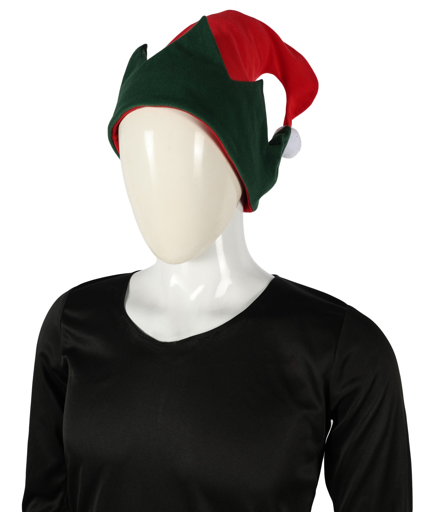 HPO Unisex Classic Velvet Christmas Santa Hat | Soft Red and green Festive Holiday Hat | Ideal for Holiday fun
