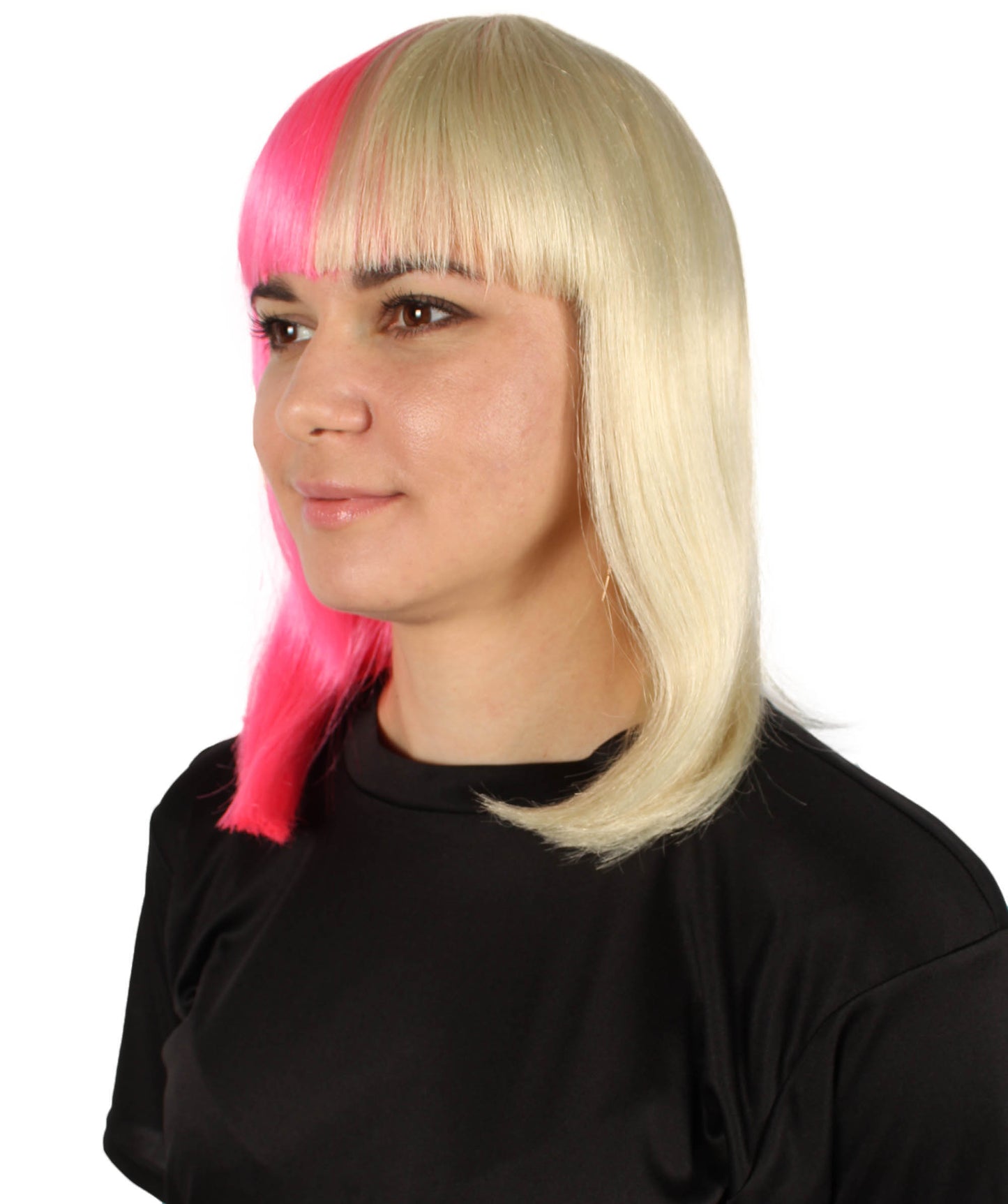 HPO Women's Shoulder Length Bob Wig Collection | Straight Halloween Wig Multiple Color Option | Premium Breathable Capless Cap