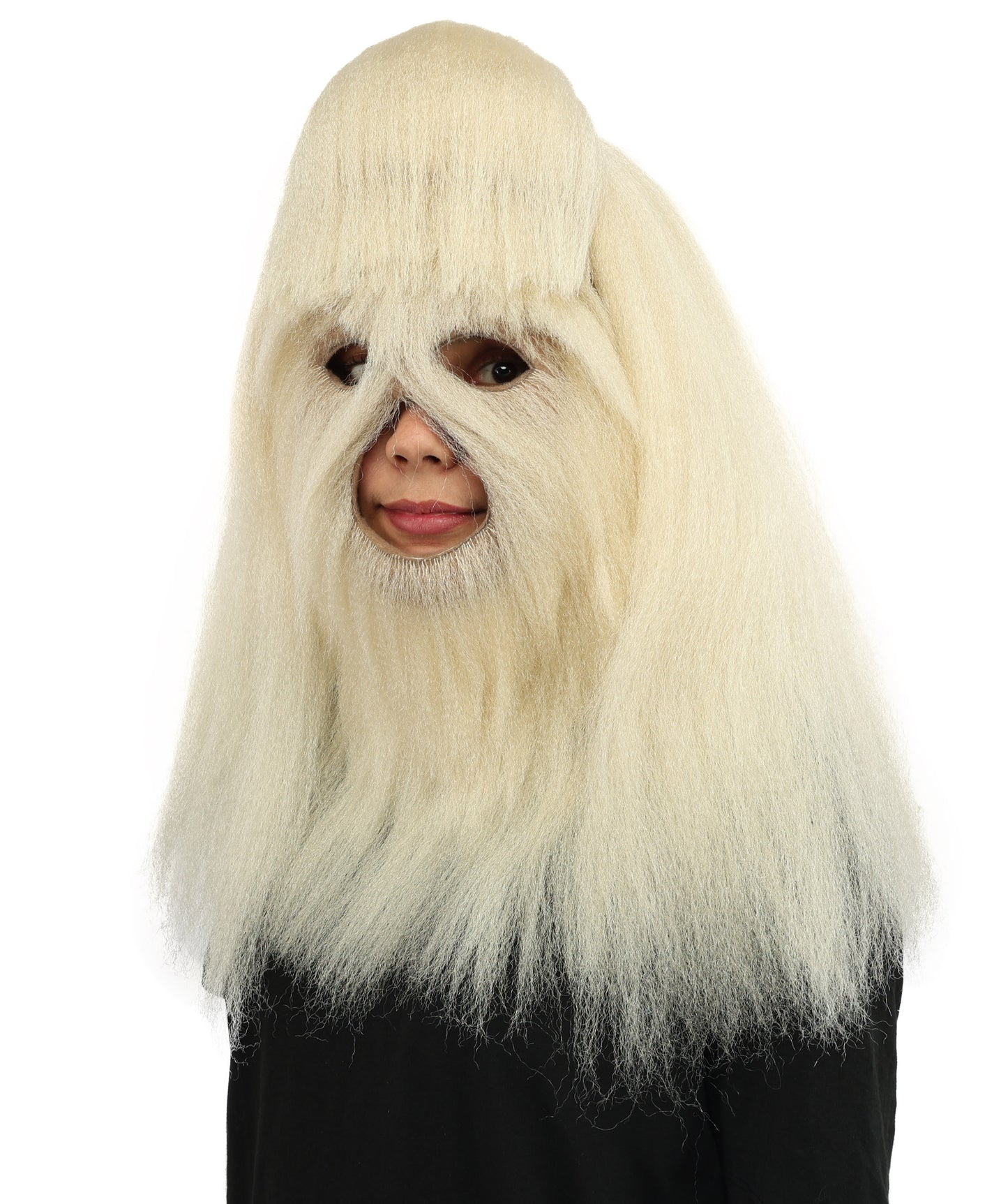 HPO Teen Extreme Hairy Person Costume Bundle & Mask Set - Full-Body Hair Suit Extra-Long Costume Wig for Halloween, Cosplay & Parties - Multiple Color Options