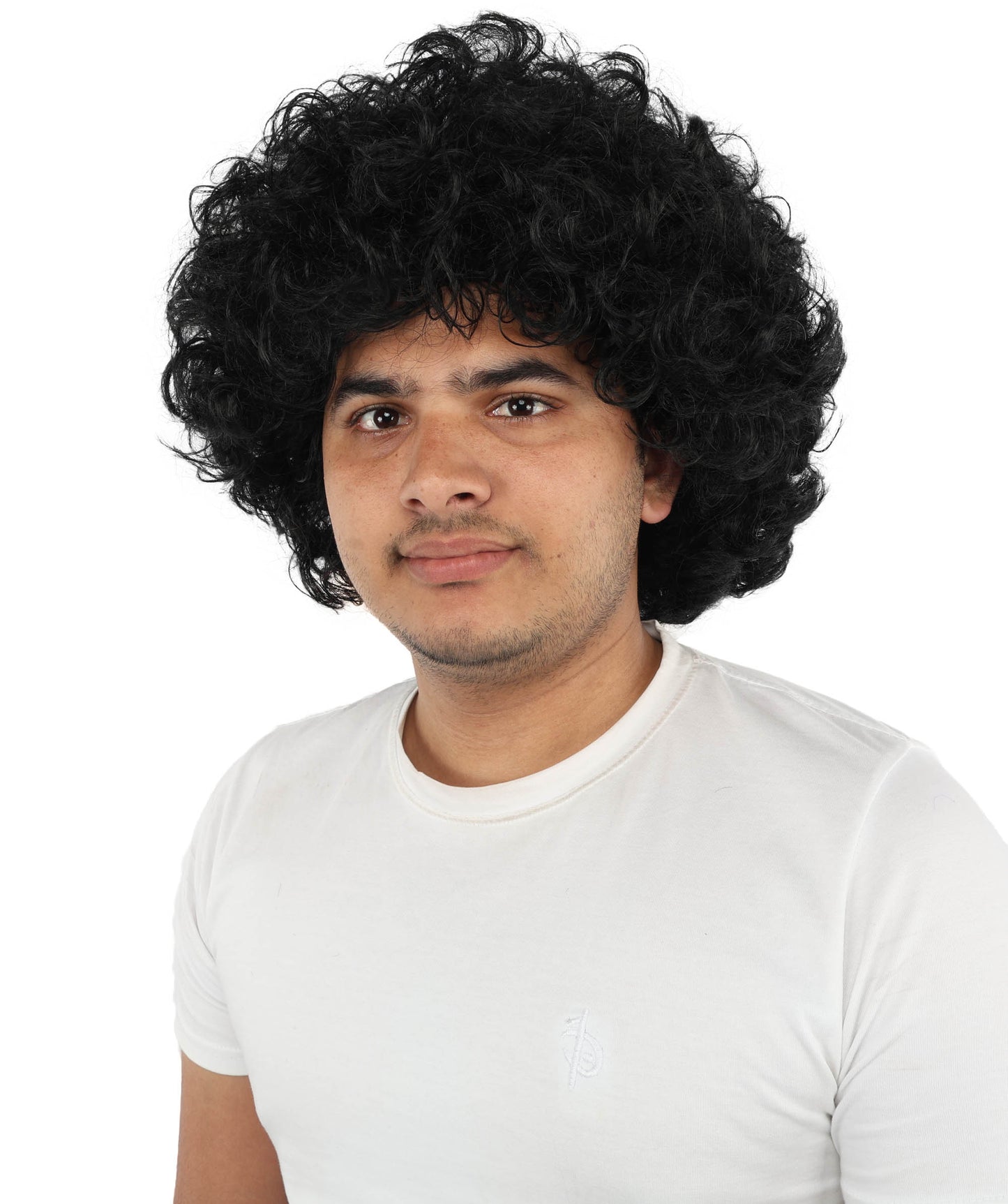 HPO Men's Soft Curly Afro Wig with Multiple Color Options | Flame-Retardant Synthetic Fiber | Perfect for Halloween, Cosplay and Themed Parties