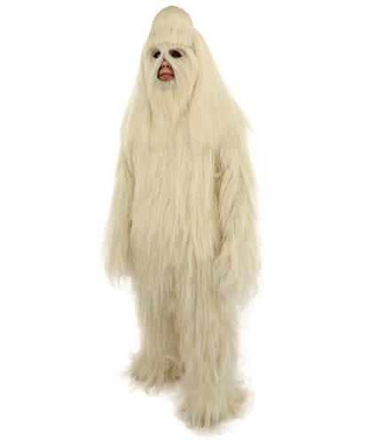 HPO Teen Extreme Hairy Person Costume Bundle & Mask Set - Full-Body Hair Suit Extra-Long Costume Wig for Halloween, Cosplay & Parties - Multiple Color Options