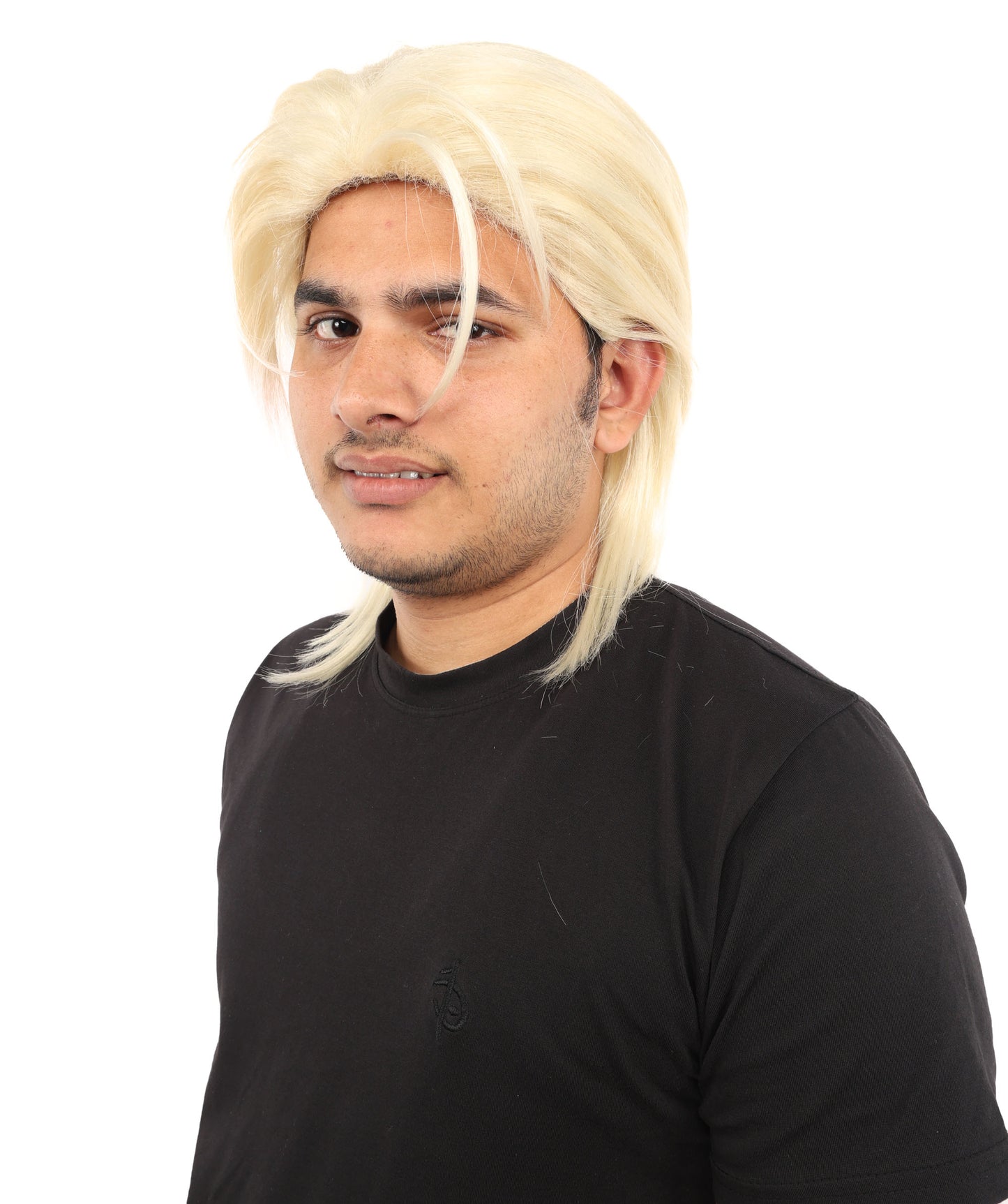 HPO Adult Men's Luxury Couture-Inspired Wig | Designer Style High Fashion Hairpiece | Elegant Synthetic Fiber for Cosplay, Party & Stage