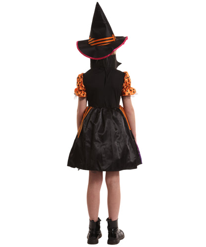 HPO Teen’s Hocus Pocus Witch Multiple Color Costume | Layered Dress with cap and Witch Hat | Halloween Cosplay Theater, Masquerade & Theme Parties