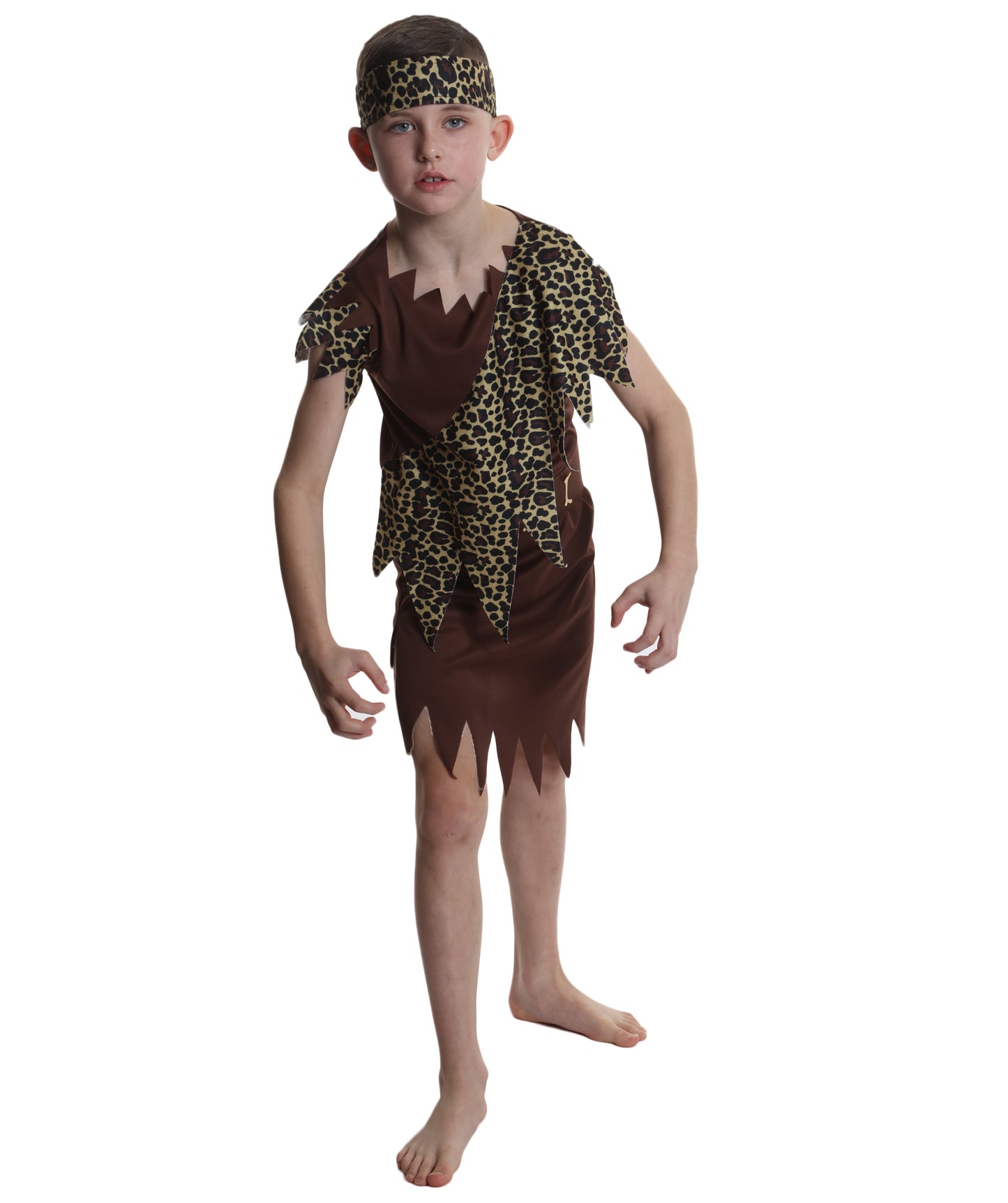 HPO Teen Dramatic Little Caveboy Costume| Suitable for Halloween | Flame-retardant Synthetic Fabric