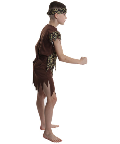 HPO Teen Dramatic Little Caveboy Costume| Suitable for Halloween | Flame-retardant Synthetic Fabric