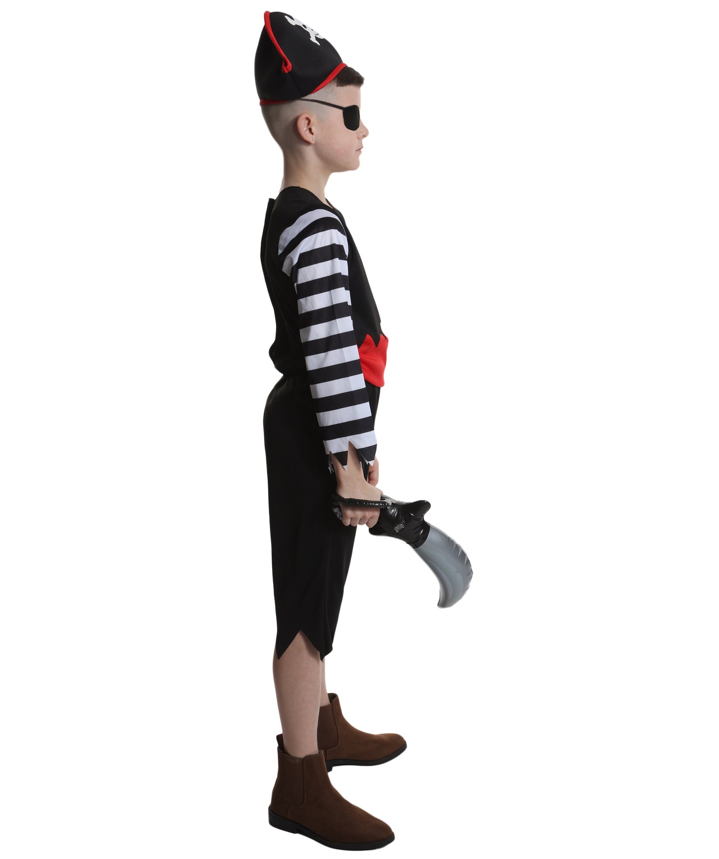 HPO Teen's Classic Buccaneer Boy Pirate Costume and Accessories | Suitable for Halloween | Flame-retardant Synthetic Fabric