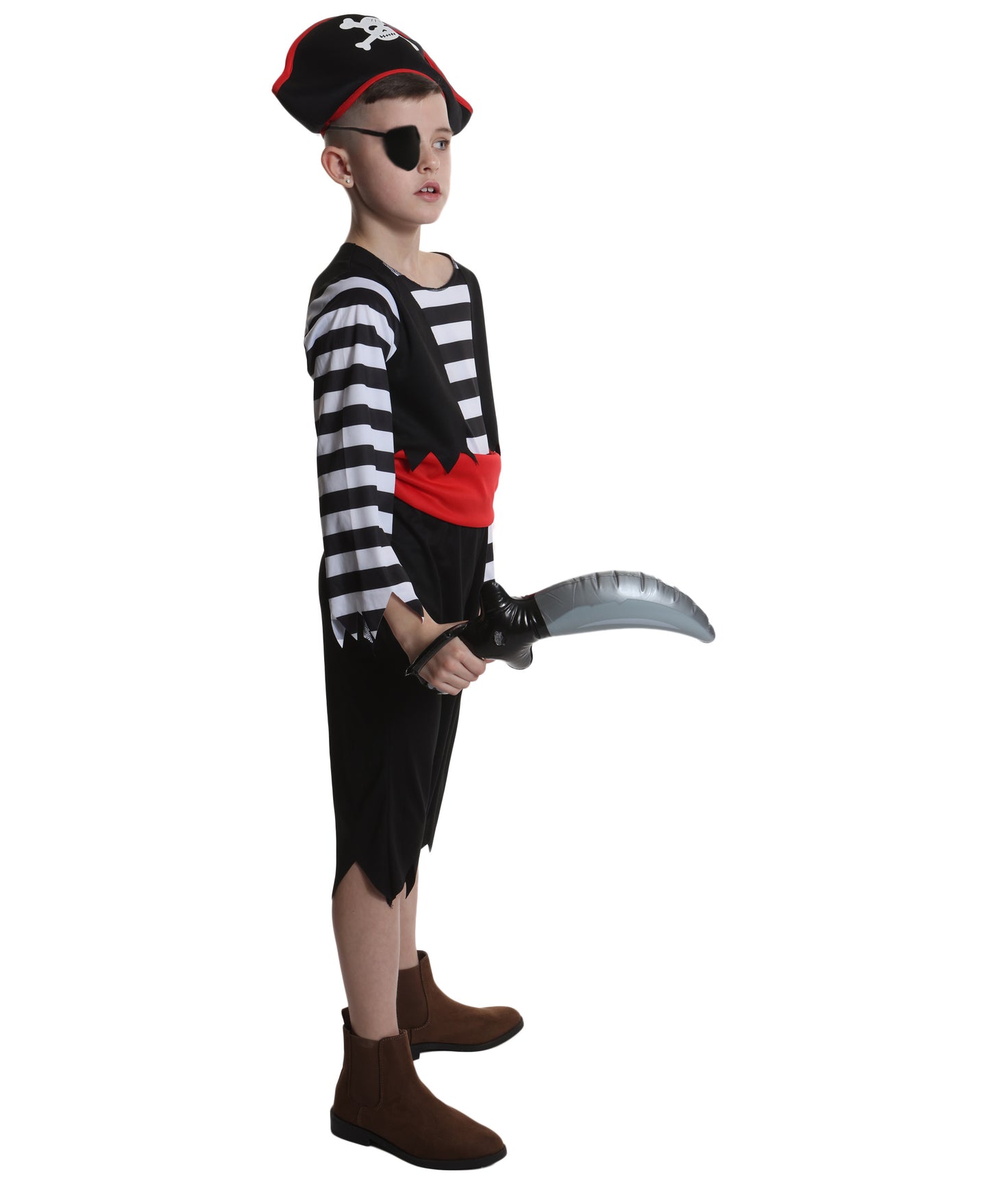 HPO Teen's Classic Buccaneer Boy Pirate Costume and Accessories | Suitable for Halloween | Flame-retardant Synthetic Fabric