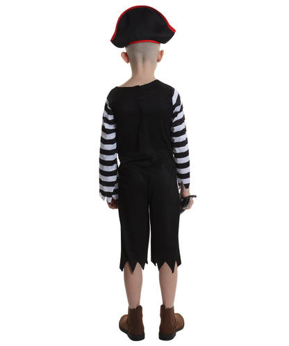 HPO Teen's Classic Buccaneer Boy Pirate Costume and Accessories | Suitable for Halloween | Flame-retardant Synthetic Fabric
