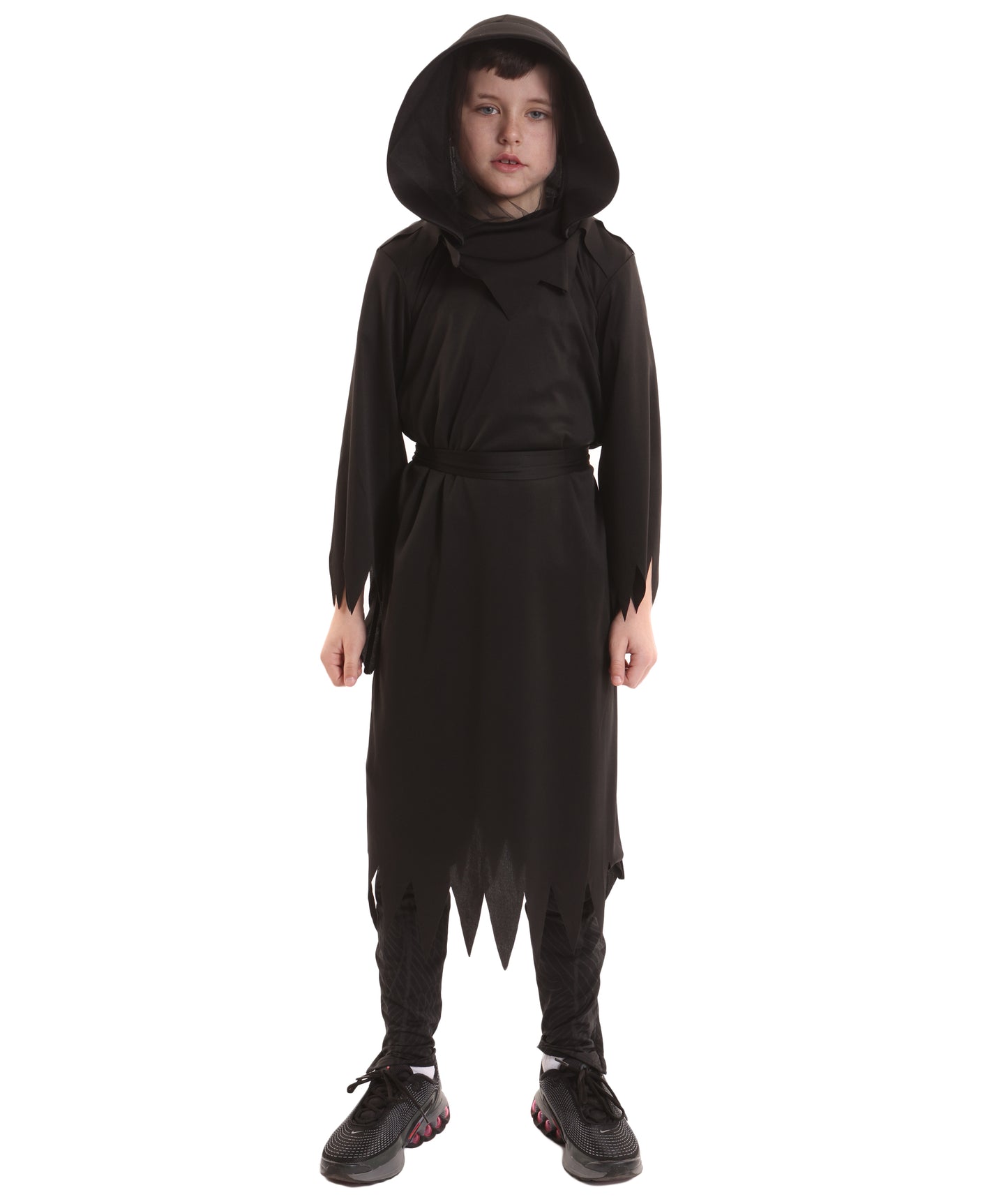 HPO Teen's Phantom of Darkness Black Costume | Gothic Cloak & Mask Not Includer | Dark Fantasy Halloween Cosplay Attire for Stage, Party & Roleplay
