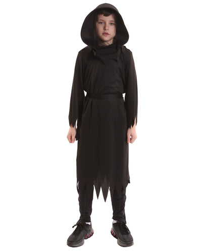 HPO Teen's Phantom of Darkness Black Costume | Gothic Cloak & Mask Not Includer | Dark Fantasy Halloween Cosplay Attire for Stage, Party & Roleplay