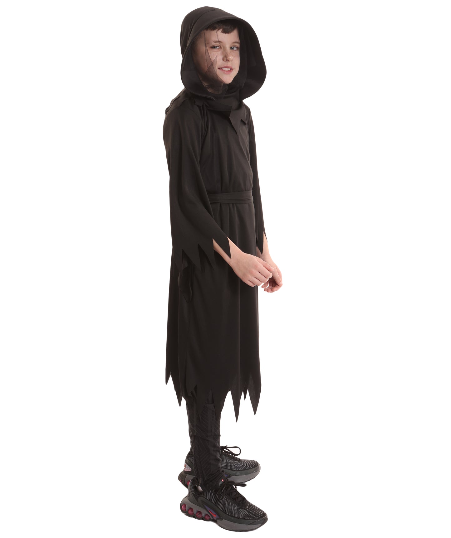 HPO Teen's Phantom of Darkness Black Costume | Gothic Cloak & Mask Not Includer | Dark Fantasy Halloween Cosplay Attire for Stage, Party & Roleplay