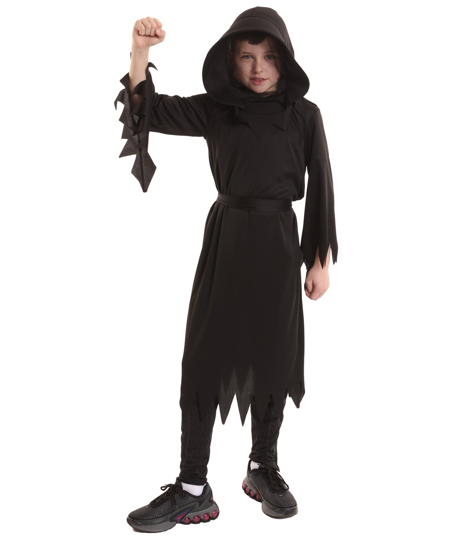 HPO Teen's Phantom of Darkness Black Costume | Gothic Cloak & Mask Not Includer | Dark Fantasy Halloween Cosplay Attire for Stage, Party & Roleplay