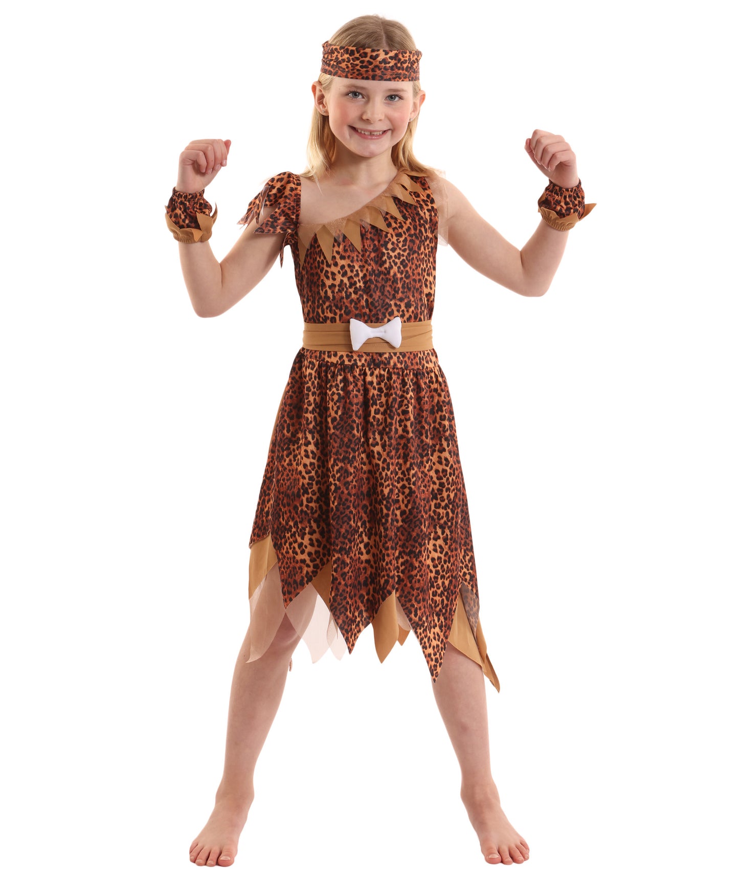 HPO Teen Adorable Little Cavegirl Costume | Suitable for Halloween | Flame-retardant Synthetic Fabric