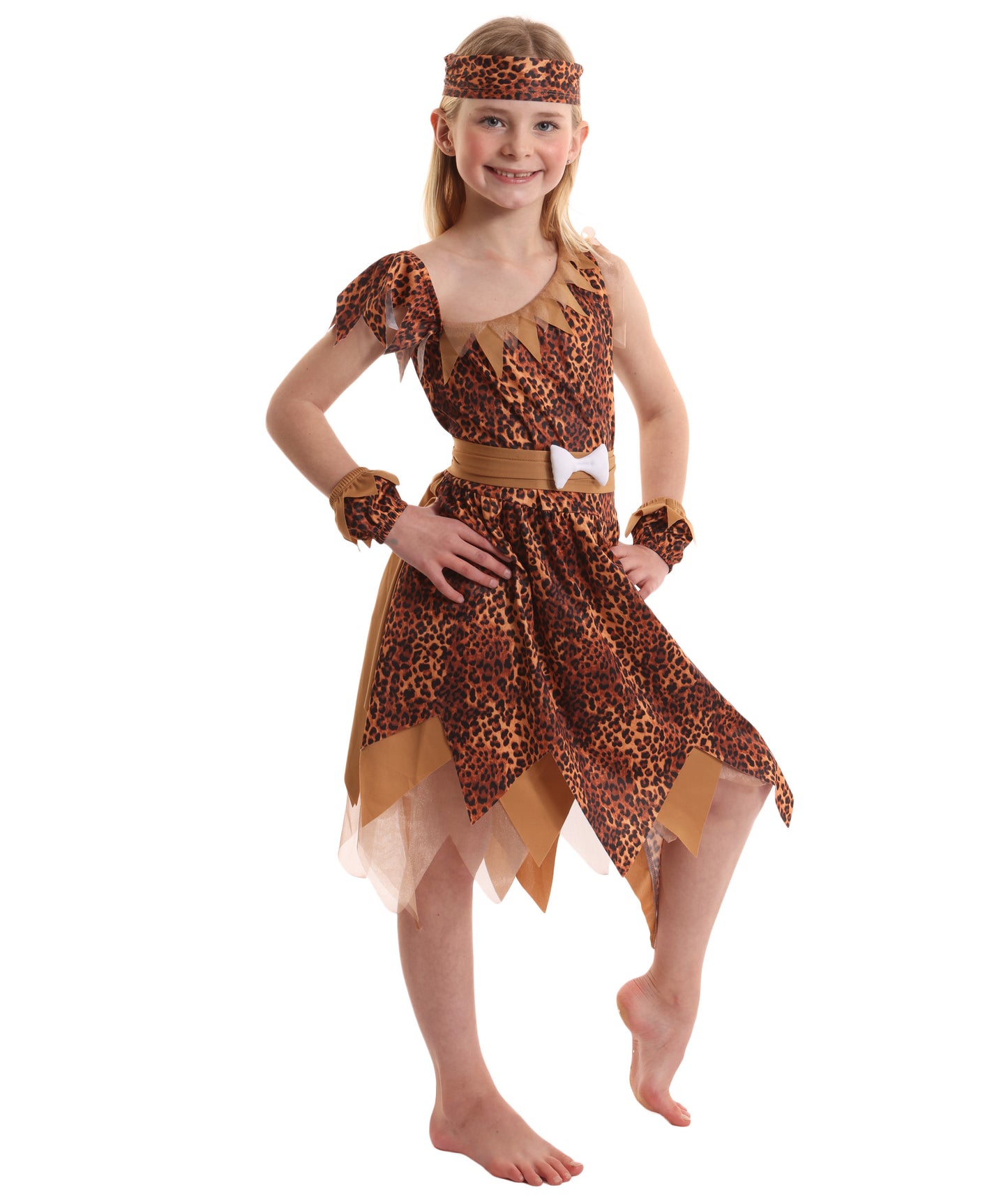 HPO Teen Adorable Little Cavegirl Costume | Suitable for Halloween | Flame-retardant Synthetic Fabric