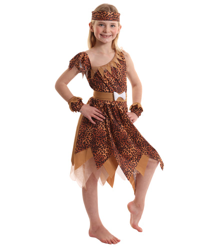 HPO Teen Adorable Little Cavegirl Costume | Suitable for Halloween | Flame-retardant Synthetic Fabric