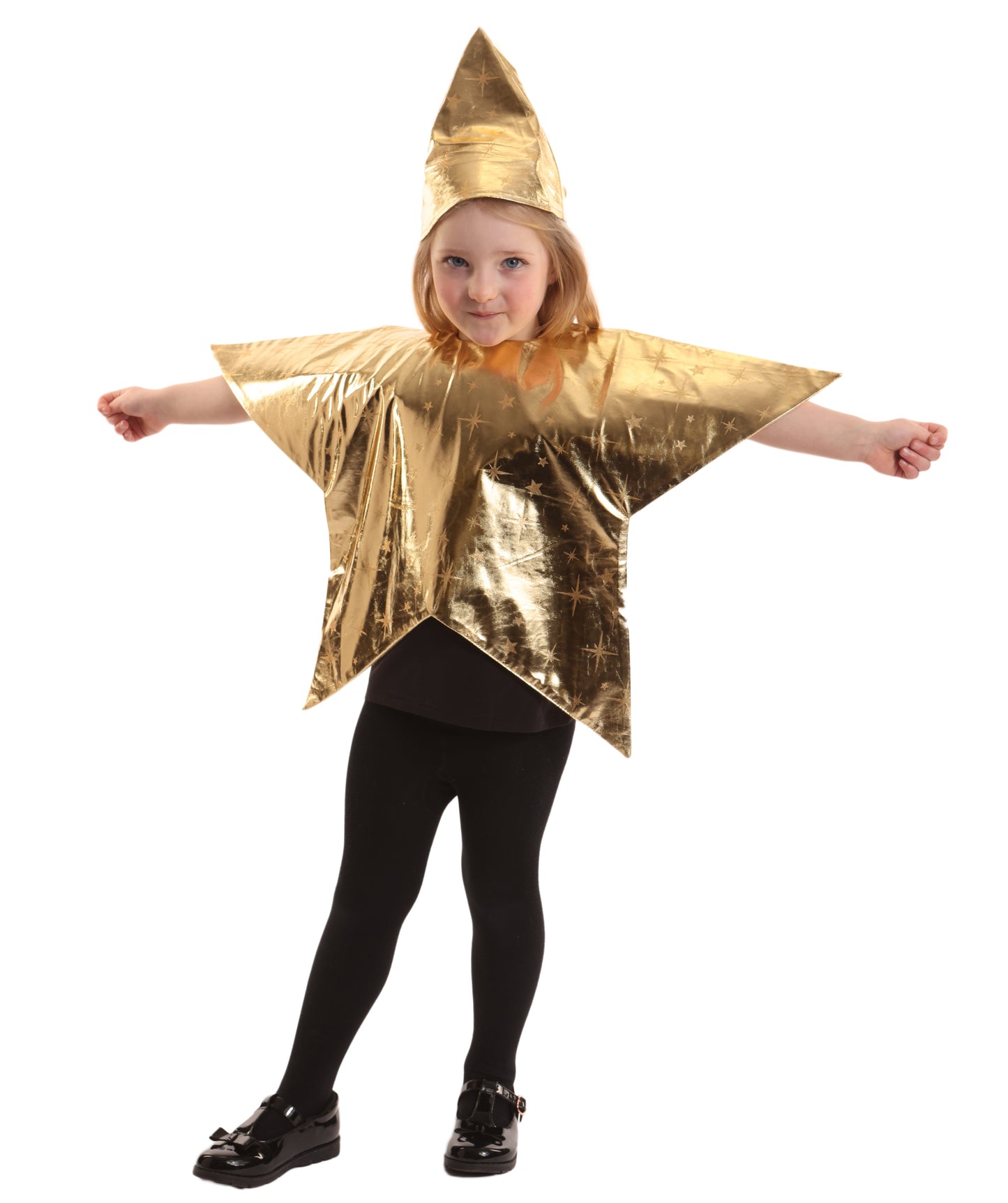 HPO Teen Nativity Star Costume | Golden Star Dress with Headpiece | Christmas Pageants, Holiday Plays, Themed Parties & Stage Performances