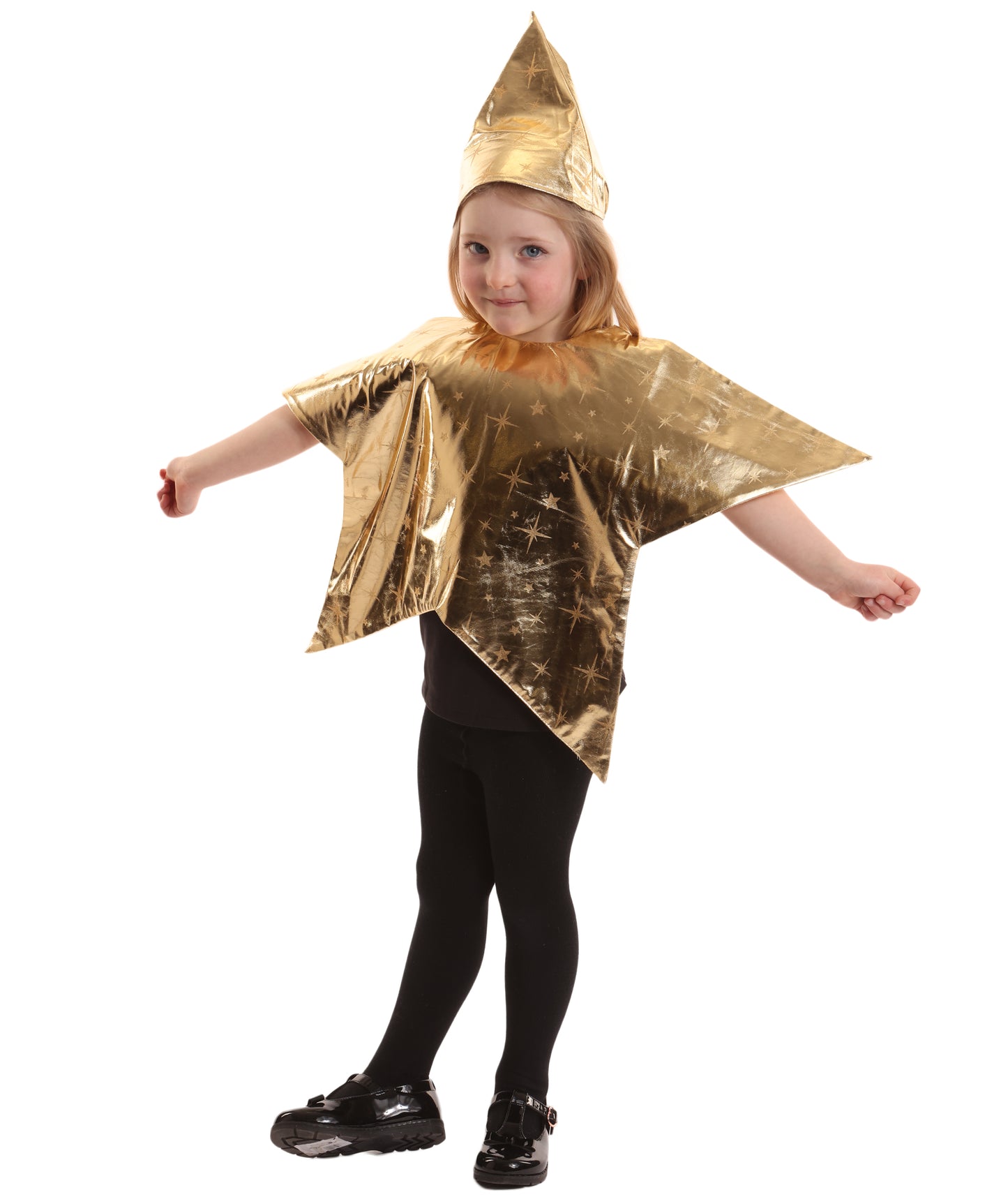 HPO Teen Nativity Star Costume | Golden Star Dress with Headpiece | Christmas Pageants, Holiday Plays, Themed Parties & Stage Performances